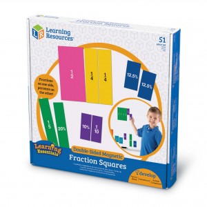 Magnetic Rainbow Fraction® Squares: Double-Sided Demonstration Set